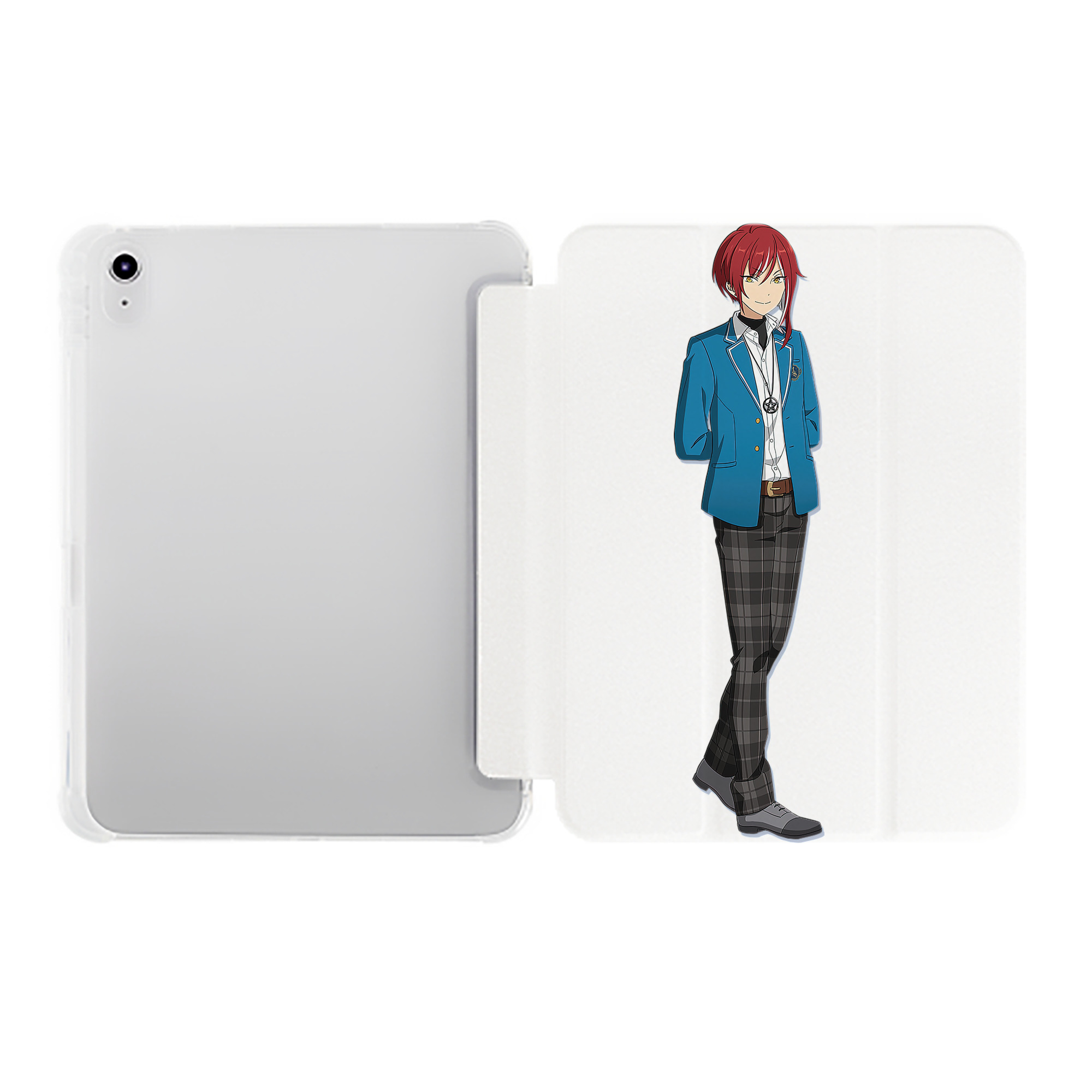 （画像用） あんさんぶるスターズ! Ensemble Stars IPad ケース ペン収納付き 三つ折りスタンド PUレザー×シリコン 対応機種9.5/10.5/10.9インチ